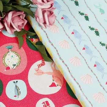 

10pcs Tropical Fish Pattern Wrapping Paper Gift Present Bag Packaging Handmae J78C