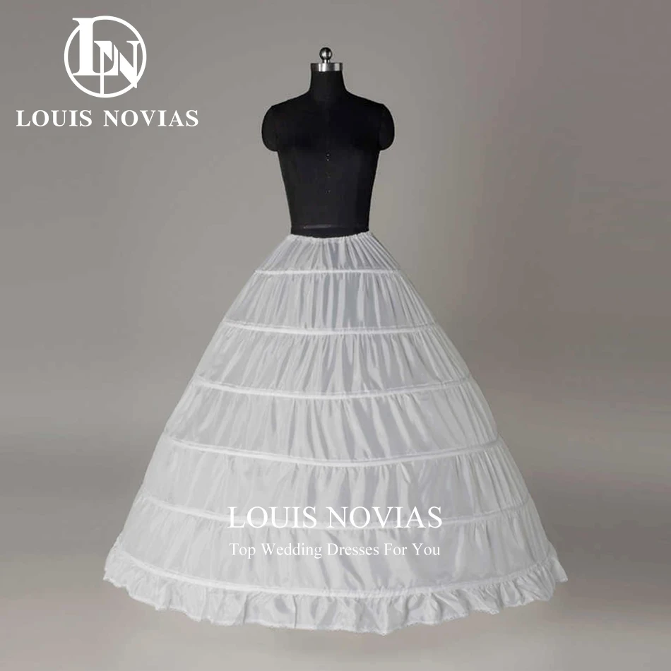 

LOUIS NOVIAS 6 Hoops Crinoline Long Wedding Petticoat For Ball Gown Dress Underskirt Wedding Accessories Free Shipping In Stock