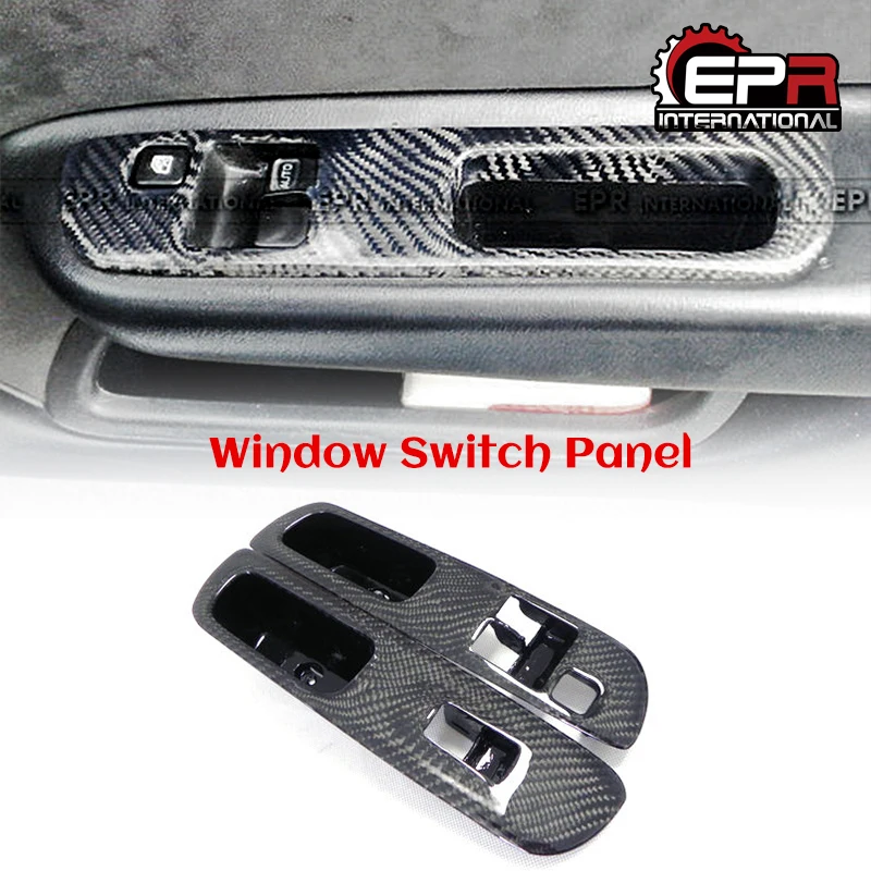 Car Accessories For Nissan S14 Carbon Fiber Door Window Switch Panel