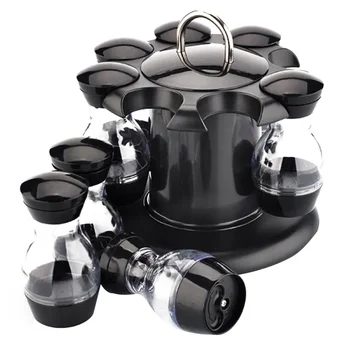 

1 Set Seasoning Bottle Creative Condiment Container Rotatable Spice Shelf