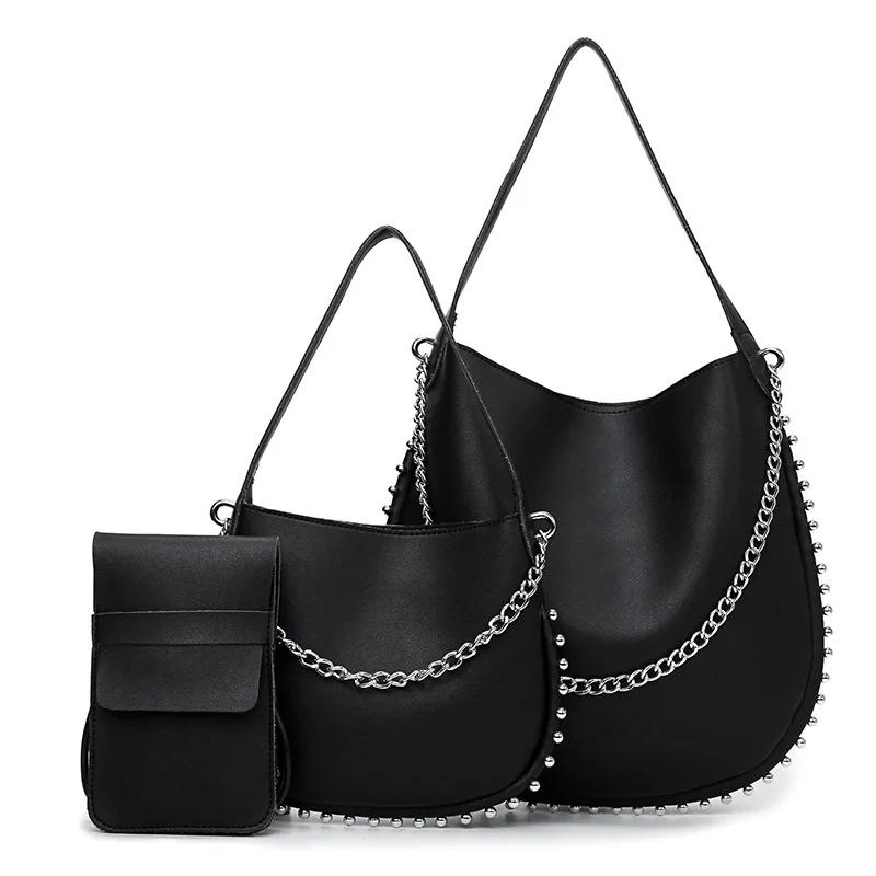 

Versitile Fashion Cool 2018 Summer New Style Rivet Chain Hand Shoulder Single-shoulder Bag for Women Women's Bag