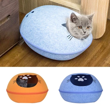 Natural Felt Pet Cat Cave Beds Nest Cats House Basket Funny Round Egg Type with