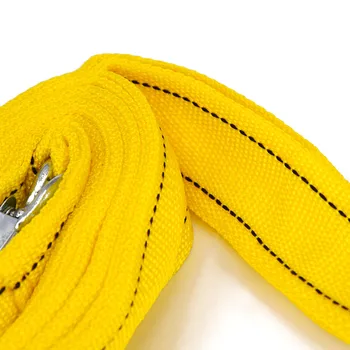 

Heavy Duty Cable 13 Feet Van Car Tow Towing Strap Rope With 2 Hooks Auto Tools Yellow Pull