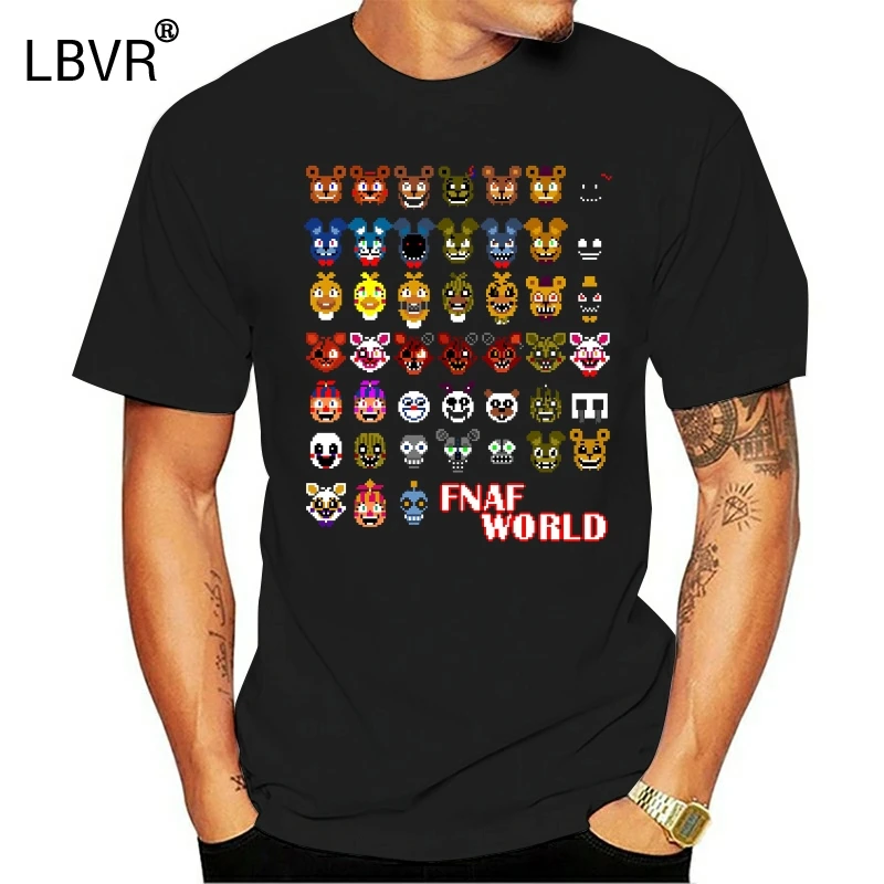 Новое поступление 2020 футболка FNAF World Game 100% хлопковая Футболка с круглым вырезом