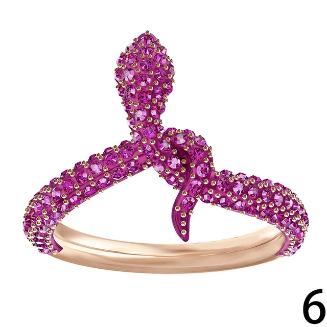 SWA Fine Fashion Ladies Jewelry LESLIE Series Snake Jewelry Set Lady Earring Necklace and Bracelet Romantic Jewelry For Women 5448858 ring 6