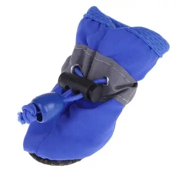 

4pcs/Set Waterproof Winter Pet Dog Shoes Anti-Slip Rain Snow Soft Dogs Rain Booties Footwear Thick Warm For Small Cats Dogs Sock