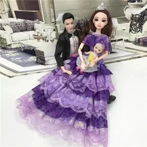 Настоящая беременная мать кукла аниме семья 3 человека кукла набор мама папа маленькая Келли девочка ребенок набор может быть подарок на день рождения - Цвет: Белый