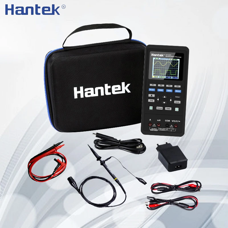Цифровой Ручной осциллограф Hantek 3 в 1 + генератор сигналов мультиметр портативный
