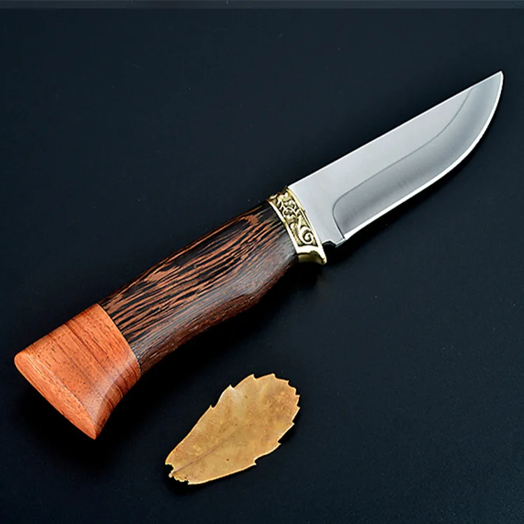 Swayboo 5cr15 стальной нож с фиксированным лезвием Wenge с деревянной ручкой охотничий нож для походов на природе Тактический нож нейлоновый нож чехол