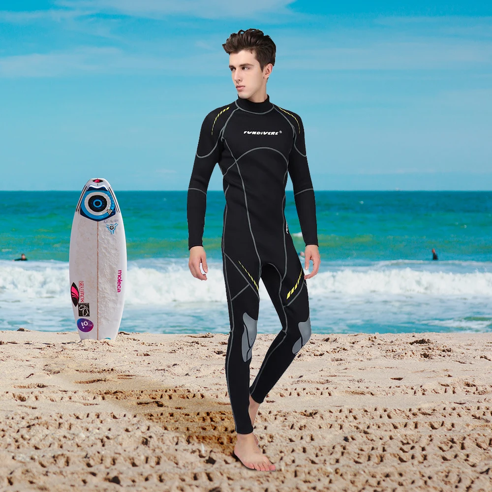 Owntop Wetsuits Men Women and Youth 3mm Neoprene Thicken Wetsuits UV Protection Rash Guard Long Sleeve Swimwear for Surfing Diving Scuba Thermal Full Diving Suits 