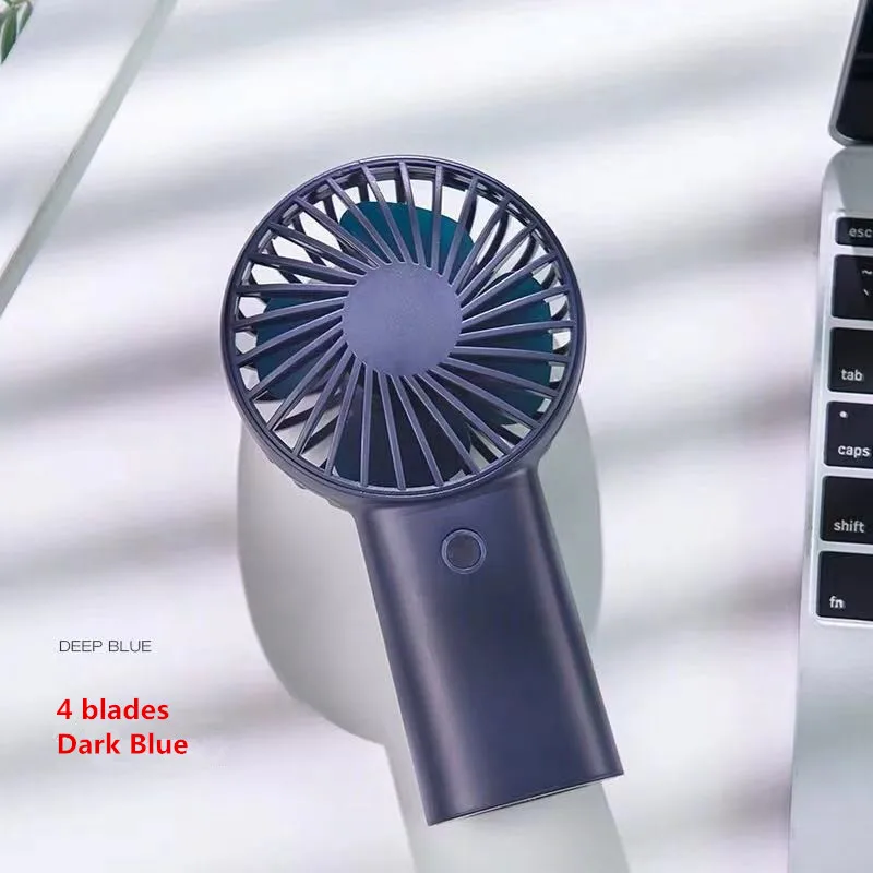 USB Fans Mushroom Light Portable Mini Fan 5 Speed Natural Wind USB Handheld Air Cooler Fan for Home for Home Office Color : Dark Blue Outdoor Travel