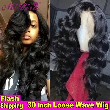 

Loose Wave Wig 30 inch Lace Front Human Hair Wigs For Black Women Pre Plucked Remy 13x4 Lace Frontal Wigs Brazilian Closure Wig