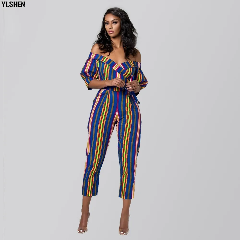 Dashiki African Clothes for Women Traditional Print  Jumpsuit Dresses Basin Riche Clothing Vetement Robe Africaine Femme 2019 15
