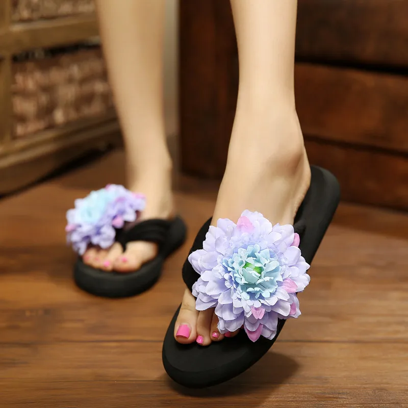 flip flops with large flower