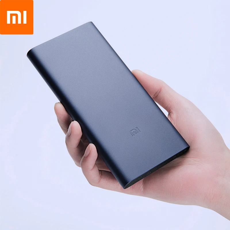 

Xiaomi 10000mah Power Bank Portable Mobile Power USB Two-way Quick Charge Aluminum Alloy External Battery Pack Dual USB Output