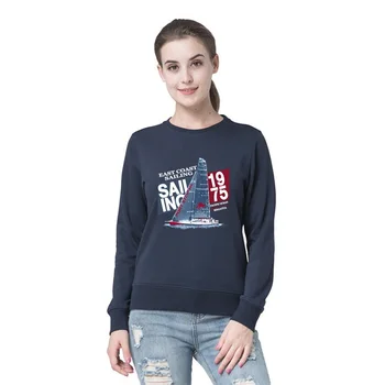

women Sweatshirts sailing Sporter sportswear Sailboat sport jersey ladies jogger fitness tops Trendy female skating pullover