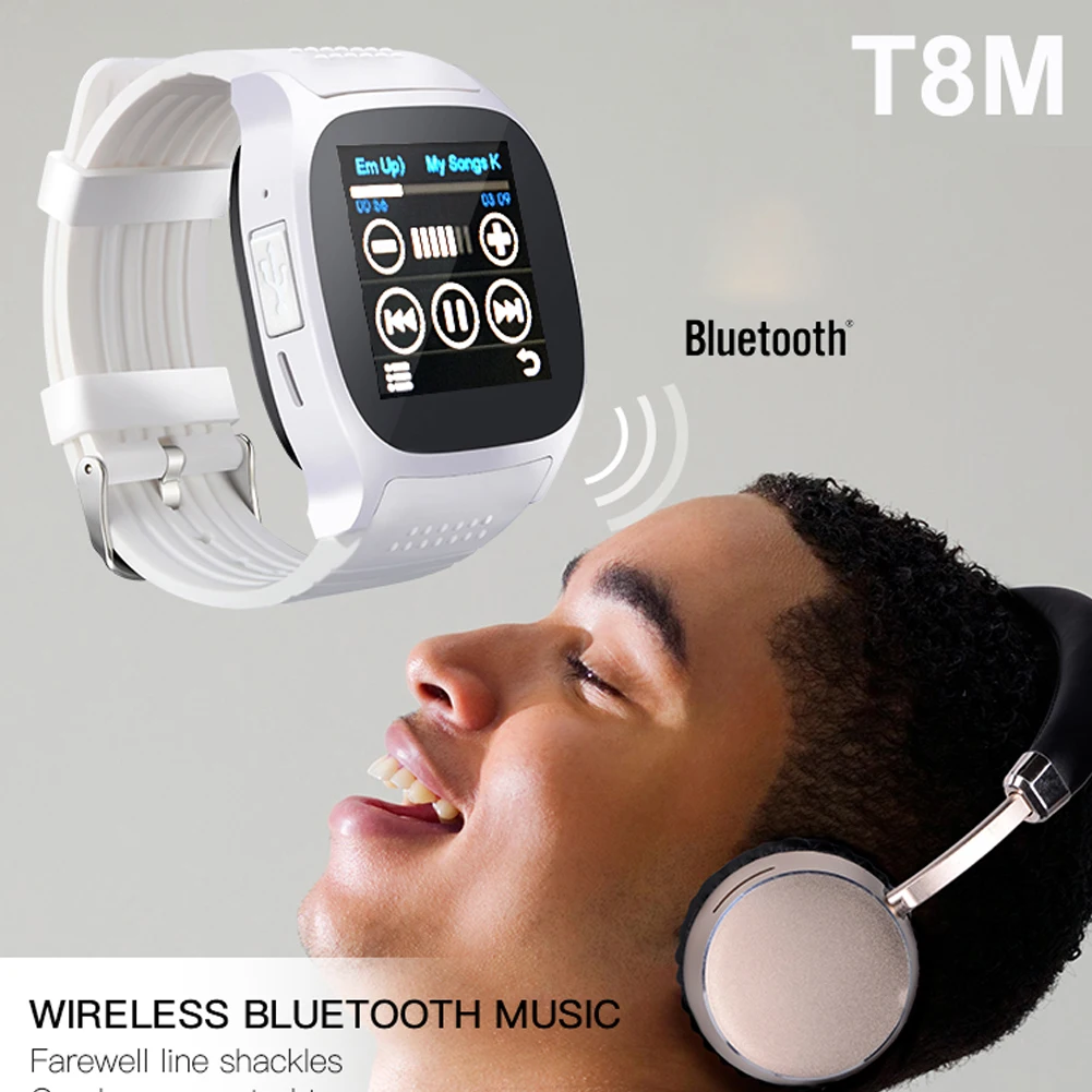 T8M Bluetooth пульсометр кровяное давление Будильник фитнес напоминание Bluetooth спортивные умные наручные часы для iOS Android