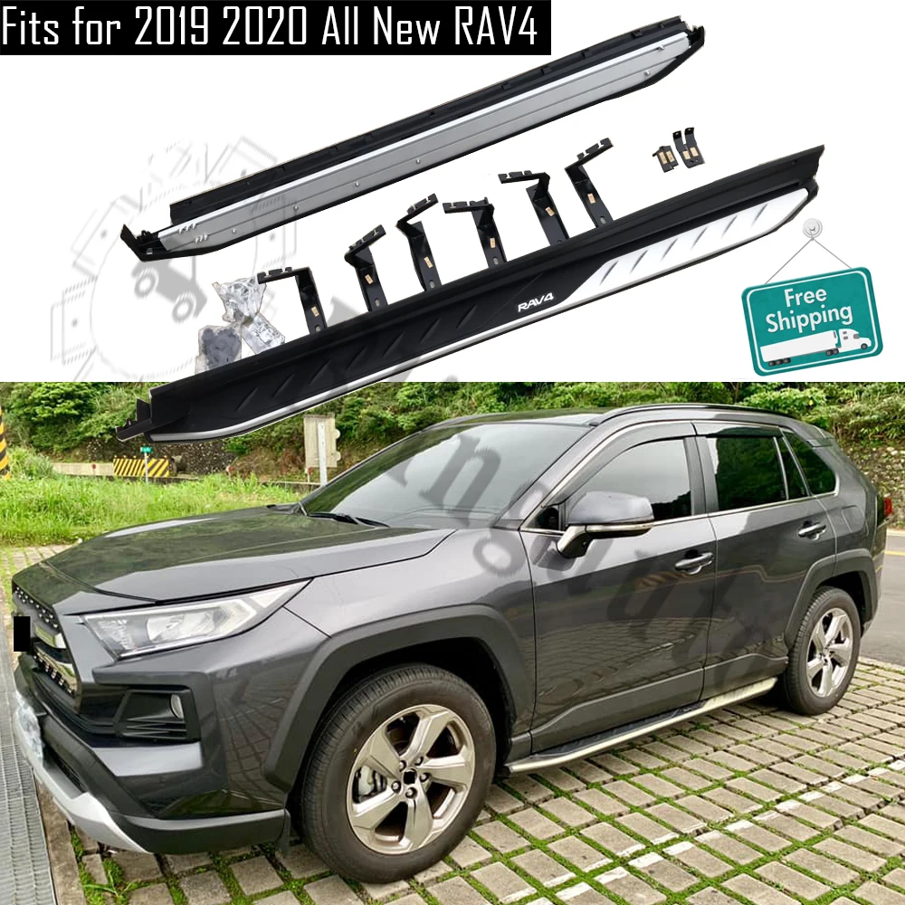 Подходит для Toyota RAV4 RAV 4 2019 2020 подножка Nerf bar 2 шт. Левая Правая алюминиевая боковая