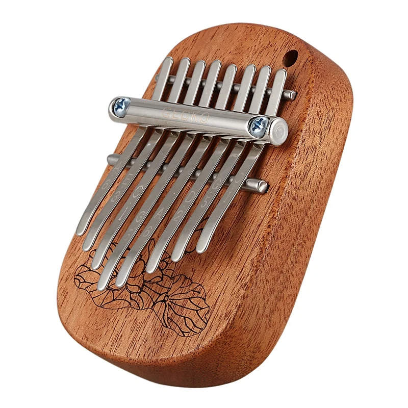 

Gecko 8 Keys Finger Kalimba Thumb Piano Portable Beginners Keyboard Marimba Wood Musical Instrument