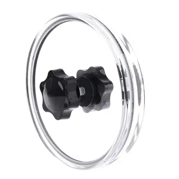 

LP Vinyl Record Cleaner Clamp Record Label Saver Acrylic Clean Tools Cloth LX9A