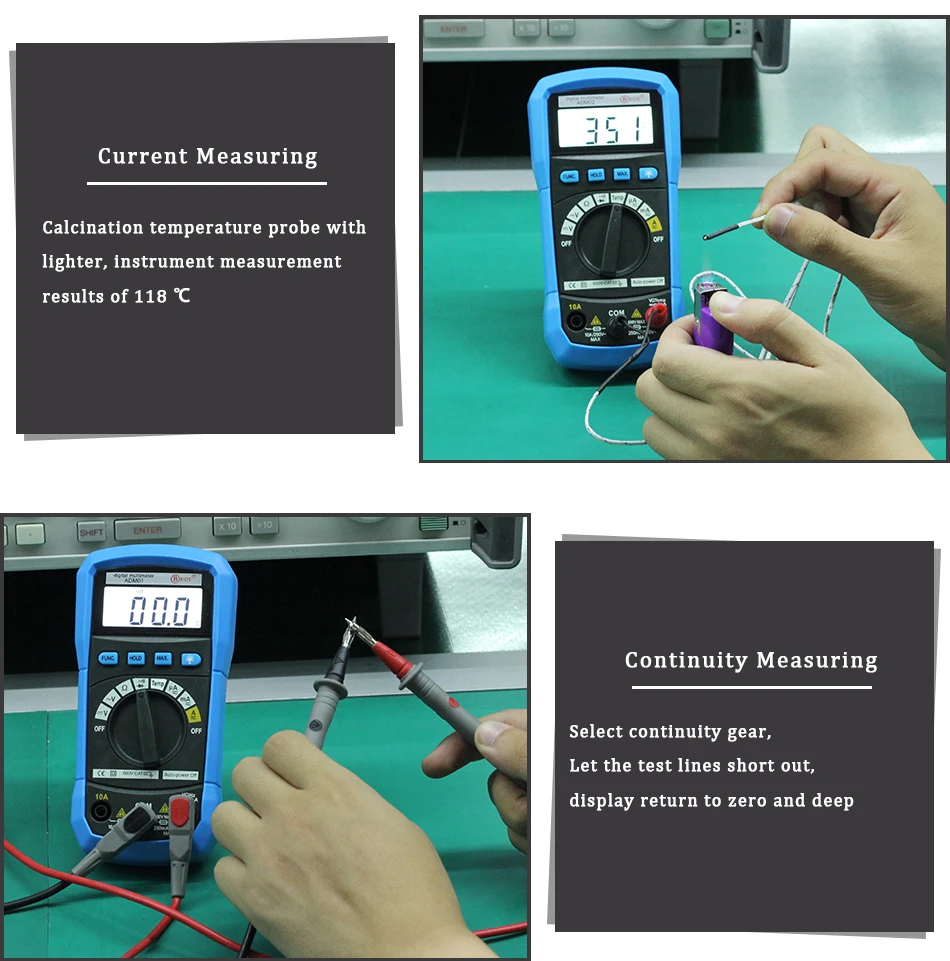 BSIDE Цифровой мультиметр ADM01 ADM02 Многофункциональный AC/DC Напряжение Ток температура Сопротивление Емкость Тестер