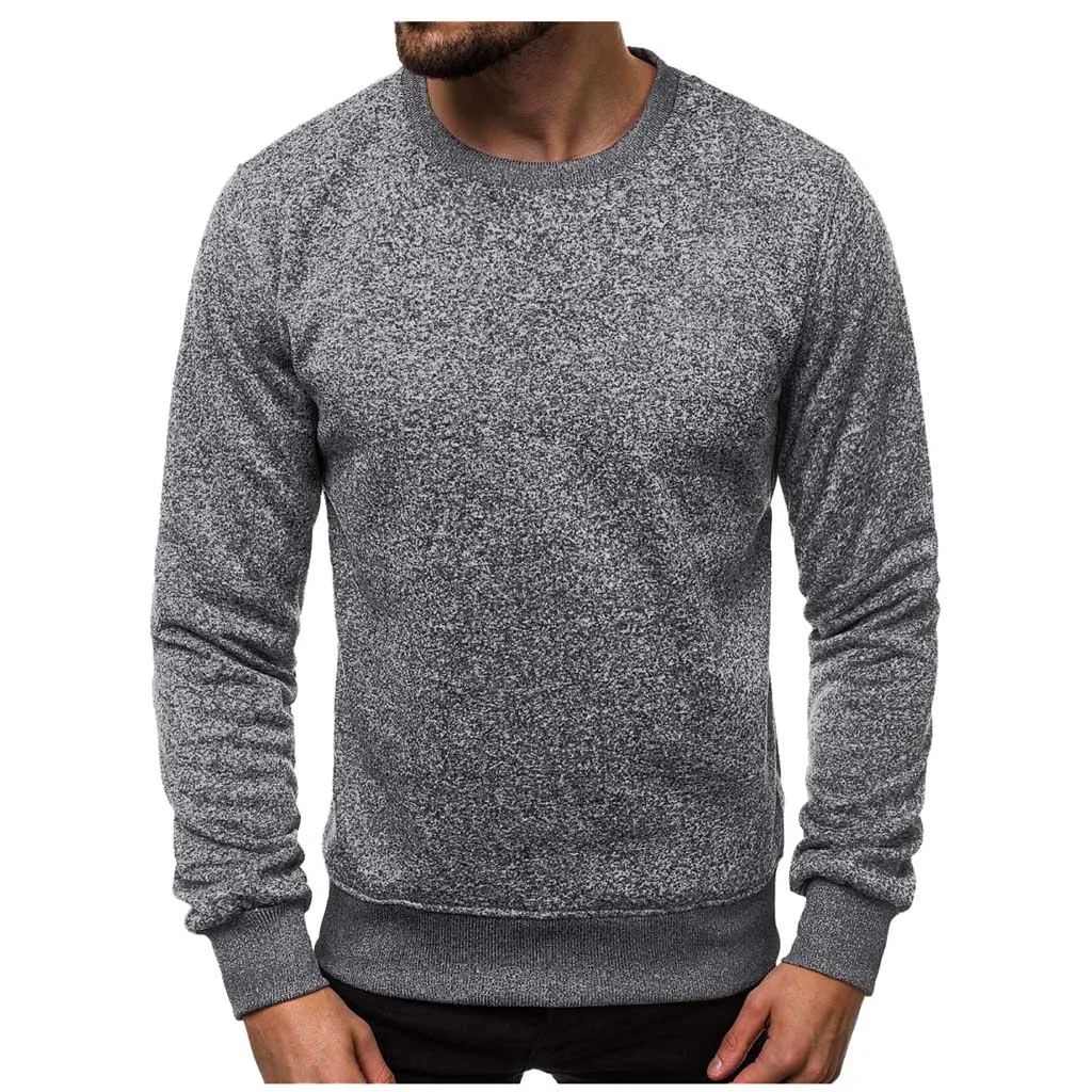 Sagace Clothes Men Sweatshirt Fashion Casual Men Autumn Warm Winter Solid Long Sleeve Pullover Sweatshirt Top Tee Outwear Blouse