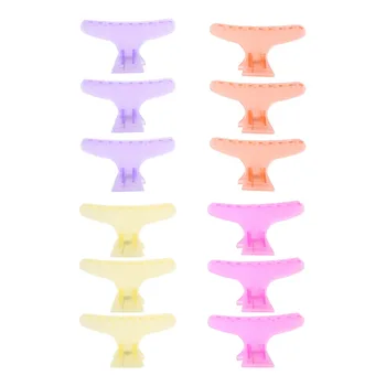 

12pcs/set Holding Hair Clip Colorful Hair Barrettes Hair Section Claw Clamps Salon Clips Hairdressing Tools