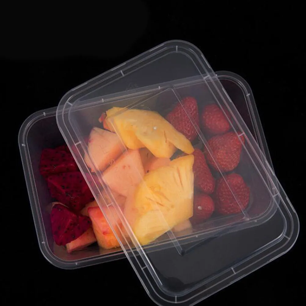 50pcs Disposable Packing Boxes Temperature Resistant Heat Preservation Food Containers Salad Meal Boxes Carry Out Containers disposable containers disposable lunch box food storage containers
