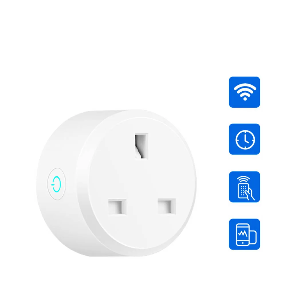 Умная розетка Wi-Fi, интеллектуальный выключатель питания, приложение, дистанционное управление, таймер, домашняя Автоматизация, вилка стандарта Великобритании
