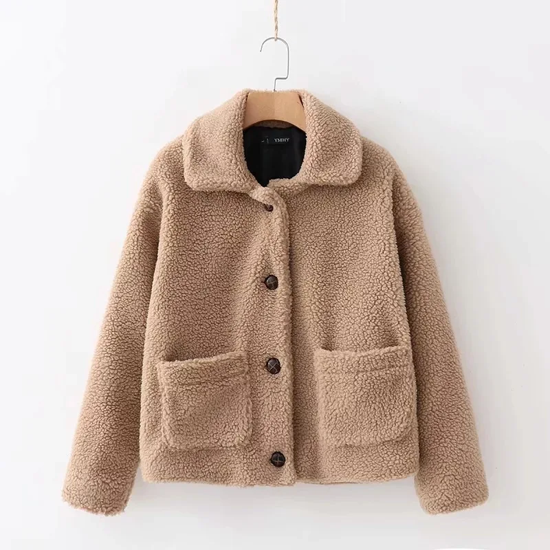 AliExpress EBay,, осень, стиль, Европа и Америка, женское платье, плюшевое, текстурированное, повседневное пальто, модная одежда