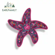 EARLFAMILY 13cm x 13cm for Starfish Beach Pink Star Fish Cartoon Funny Car Stickers Vinyl JDM Bumper Trunk Truck Graphics Decal