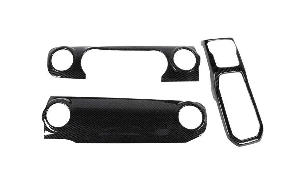 Carbon Fiber Для Jeep Wrangler JL вверх центр управления инструмент декоративная панель барьер для собак в машину модификация интерьерные аксессуары Органайзер - Название цвета: Carbon Fiber