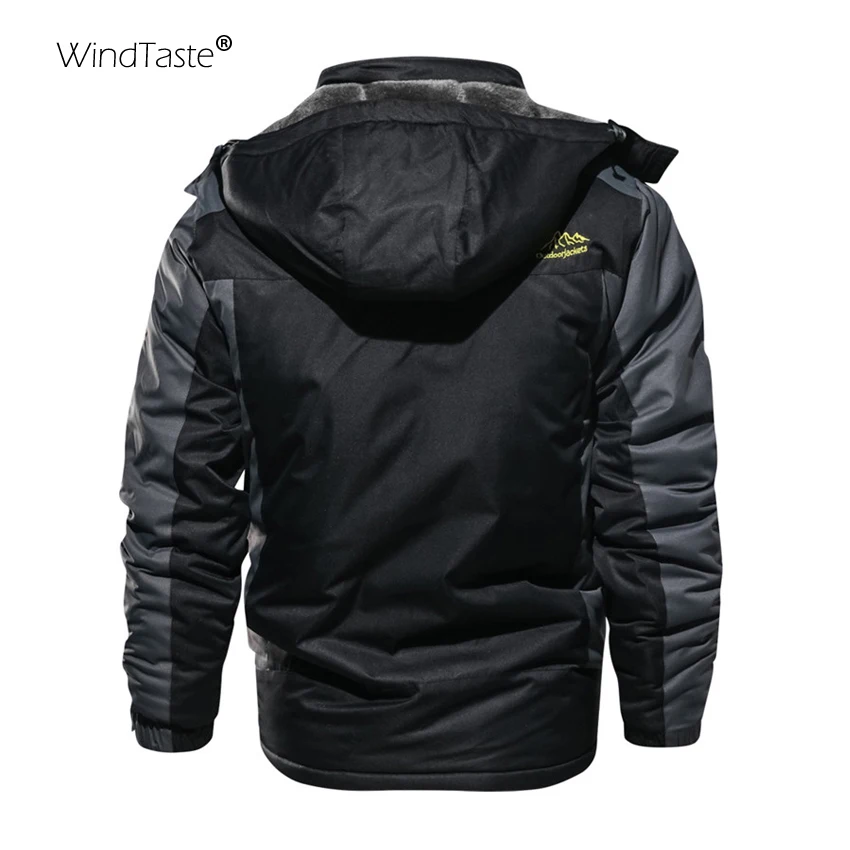 WindTaste зимние мужские флисовые куртки для пеших прогулок термо уличная спортивная ветровка треккинговые туристические куртки EU размер 8XL KA144