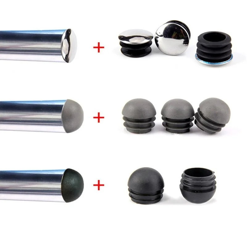 Plastic tube Insert plug Round Steel pipe End Blanking Caps non slip Furniture Chair Leg Dust Cover Pads Floor Protector 10pcs chair leg caps chair leg protector furniture foot protector furniture leg pads furniture foot pads furniture leg caps pipe plugs pipe inserts rubber furniture feet pads furniture feet