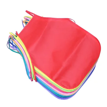

24 pcs Kids Aprons Colored Non-woven Artists Fabric Apron for Classroom Kitchen