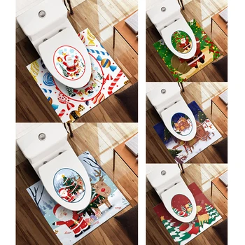 

Christmas Santa Claus Self-adhesive DIY Removable Waterproof Toilet Sticker Home Christmas Party Decoration