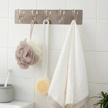 

Transparent Adhesive Seamless Wall Hooks Strong Non Marking Sticking Hook Waterproof Oil-proof No Punching Hooks New