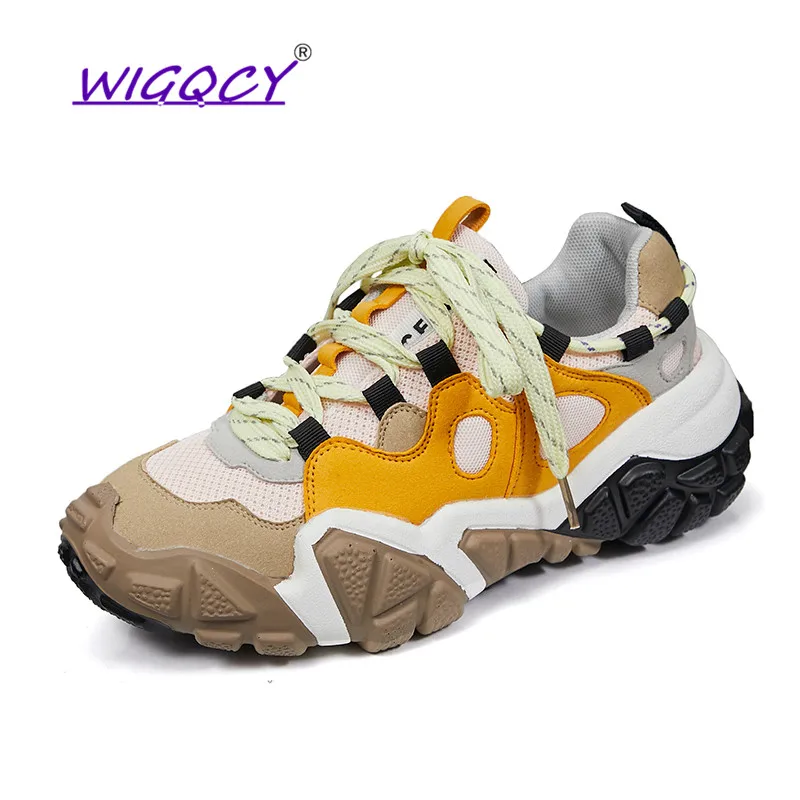 

Breathable Mesh platform sneakers 2019 Spring Autumn shoes women Fashion Mixed Colors Lace-Up white comfortable sneakers women