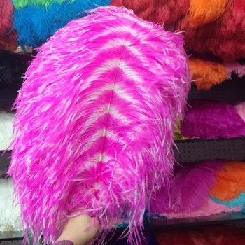 

High Quantity 50pcs Rose and White "Thick Stem" Male Ostrich Feathers 55-60 CM/22-24 Inch Party Home Craft Making Decoration
