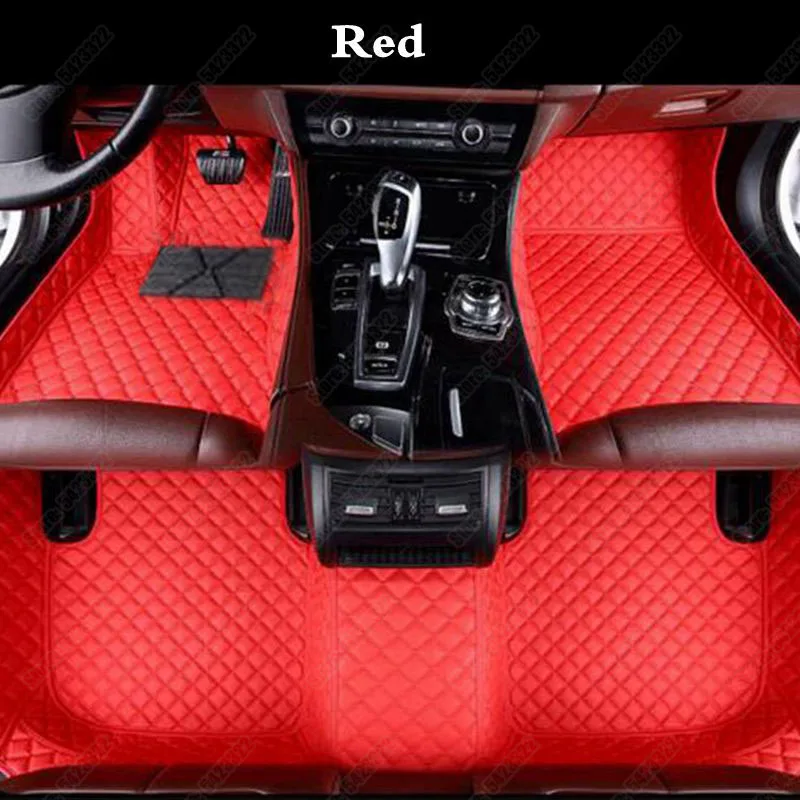 Автомобильные коврики для Land Rover Range Rover Evoque Range Rover Sport Velar автомобильный коврик для ног ковровое покрытие роскошный кожаный автомобильный коврик - Название цвета: Red