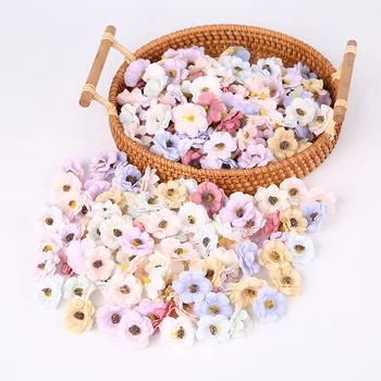 

100 Pcs/3cm Multicolor Mini Daisy Silk Artificial Flower DIY Party Christmas Wreath Home Wedding Decoration Artificial Flower