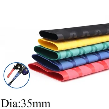 

Dia 35mm Anti Slip Heat Shrink Tube Fishing Rod Wrap Insulated Non Slip Handle Racket Grip Sleeve Waterproof Cover Multicolor 1M