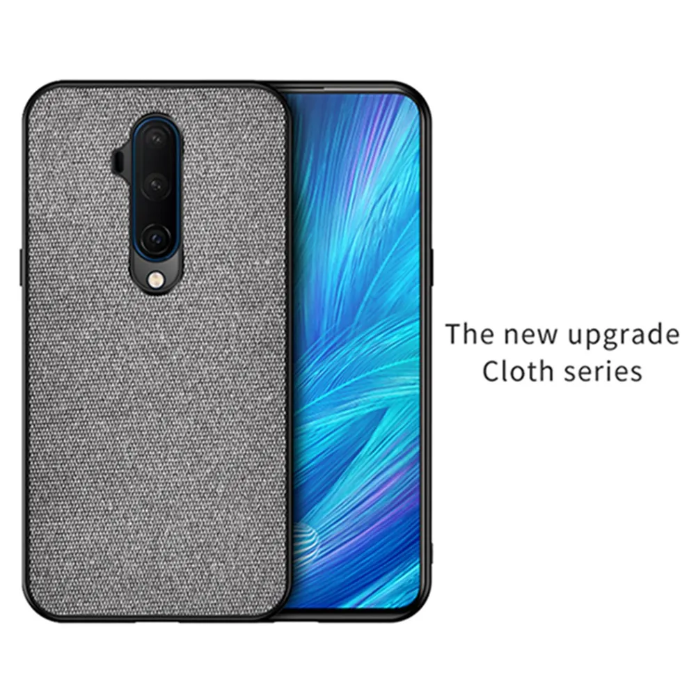 Gray Eqvvol тканевый чехол с узором для OnePlus 7 7T Pro 6T 6, роскошная холщовая задняя крышка для One Plus 6 7 Pro, чехол в стиле ретро - Цвет: Gray