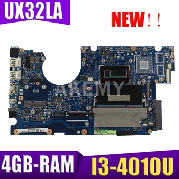 

Akmey UX32LA 4G RAM I3-4010U Mainboard For Asus UX32L UX32LN UX32LA UX32 REV2.0 Laptop Motherboard 90NB0510-R00010