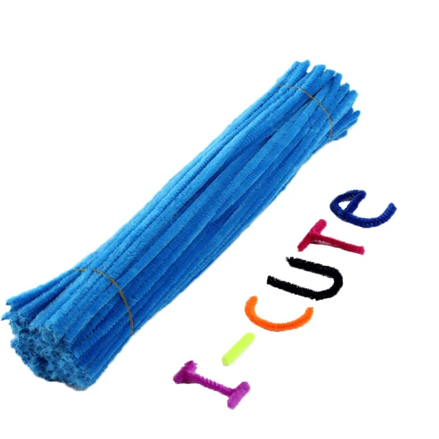 50/100PCS 30cm Colorful Chenille Stems Pipe Cleaners Kids Plush Educational  Toys Handmade Art Materials Toys DIY Craft Supplies - AliExpress