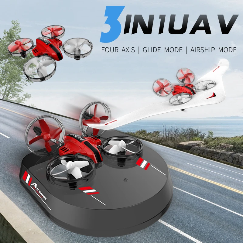 

L6082 Air Genius RC Quadcopter Airplane Tiny Whoover All-In-One DIY 2.4G RC Drone For Kids Gift RTF Quadcopter Red Airplanes New