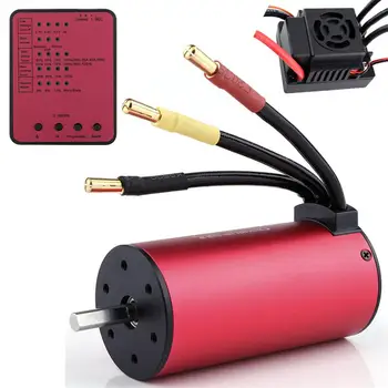 

Waterproof Brushless Motor Program Card Combo Set for 1/8 RC Car Truck Accessories