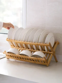 

Solid wood drain dish rack kitchen racks tableware racks ypf80803