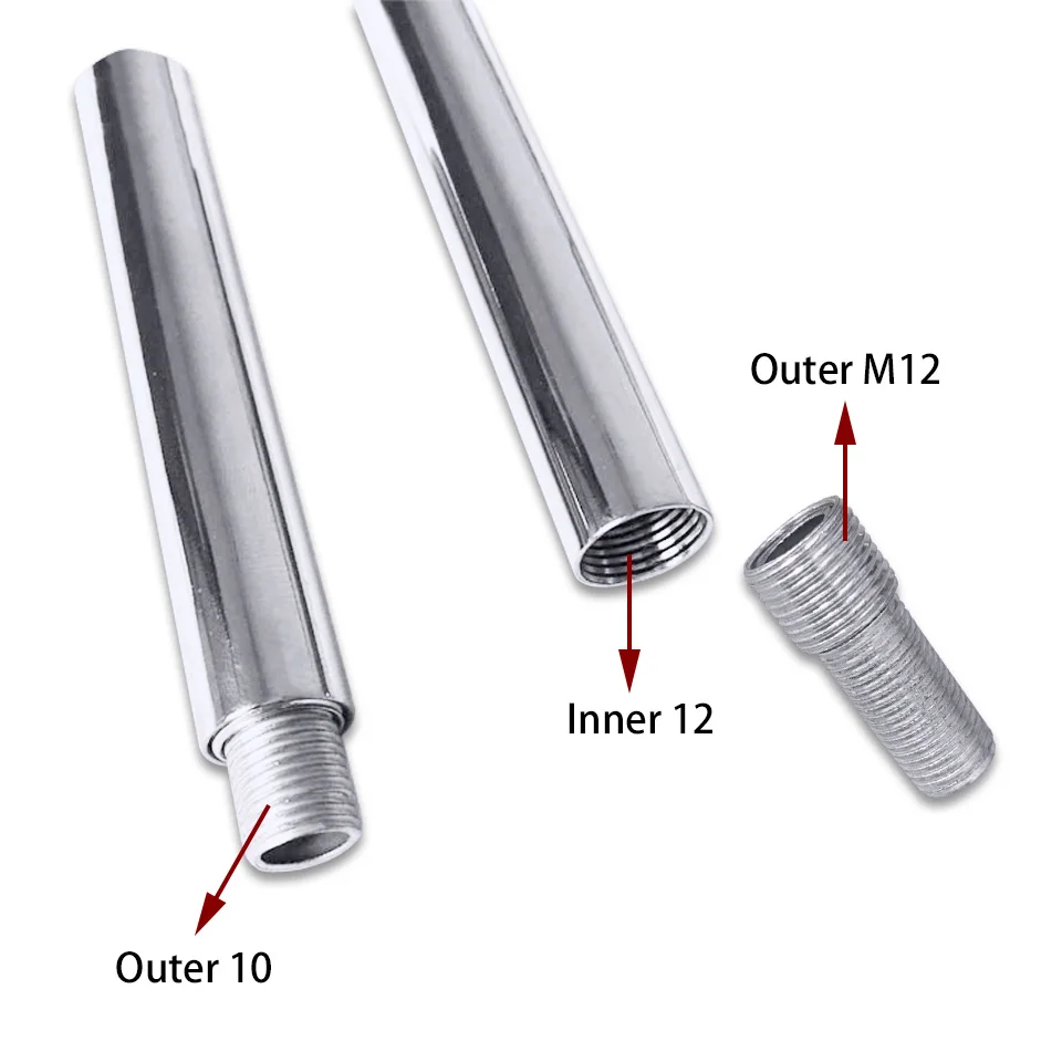 3pcs Outer M10 To Outer M6 M8 Adapter Screw M12 To M10 Threaded Tube Screw Pitch 1.0mm Tooth Tube Converter Nut Adapter thread adapter