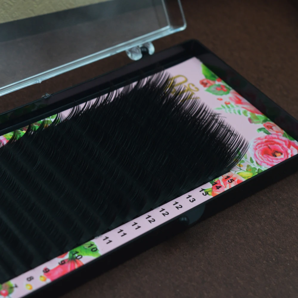 Mix 7 15 mm 16 lines handmade korean pbt eyelash extension natural soft faux mink eyelashes 5
